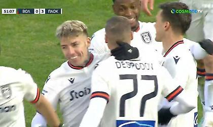 Νέο γκολ για τον ΠΑΟΚ με «οβίδα» του Ντεσπόντοφ, μείωσε σε 3-1 με ιστορικό τέρμα ο Ντέλετιτς