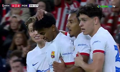 Έφερε... τούμπα την Μπιλμπάο πριν το ημίχρονο με τους Λεβαντόφσκι και Γιαμάλ η Μπαρτσελόνα!