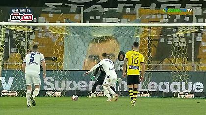 Μείωσε με πέναλτι του Μπαρτόλο στο φινάλε του ημιχρόνου ο Αστέρας