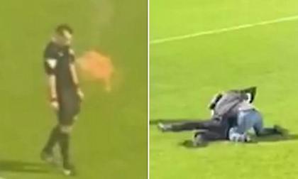 Χαμός στο Μπαρνέτ-Γουίλντστοουν: Φωτοβολίδα χτυπά διαιτητή και οπαδός πλακώνεται με φύλακα του γηπέδου