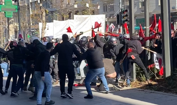 Πέντε τραυματίες από την άγρια συμπλοκή μεταξύ φοιτητών στο φοιτητικό συλλαλητήριο