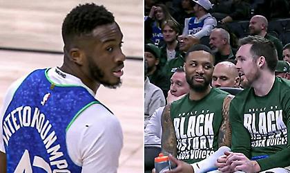 Απίθανη αντίδραση Λίλαρντ σε παράβαση 8'' του Θανάση Αντετοκούνμπο