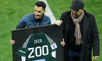 Παναθηναϊκός: Τίμησε τον Ζέκα για τους 200 αγώνες πρωταθλήματος ο Ρότσα