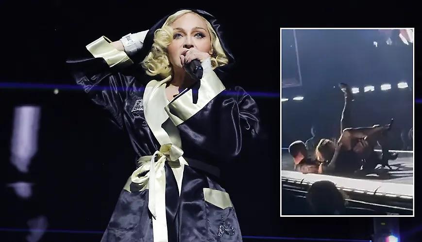 Η Madonna έφαγε τούμπα πάνω στη σκηνή και ξέχασε τα λόγια της