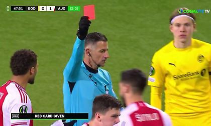 Δύο κόκκινες κάρτες και ανατροπές μέσω VAR: Χαμός στο Μπόντο Γκλιμτ-Άγιαξ που διαιτητεύει ο Σιδηρόπουλος