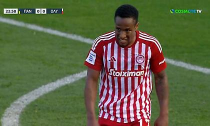 Απείλησε για τον Ολυμπιακό με δυνατό σουτ ο Καμπράλ