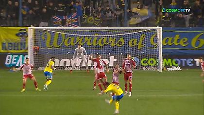 Απέκρουσε τη φαουλάρα του Πέρες στο 90+4' και κλείδωσε το διπλό του Ολυμπιακού ο Πασχαλάκης