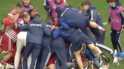 Ο Τανούλης ευστόχησε στο τελευταίο πέναλτι και έστειλε τον Ολυμπιακό στους «8» του Υοuth League