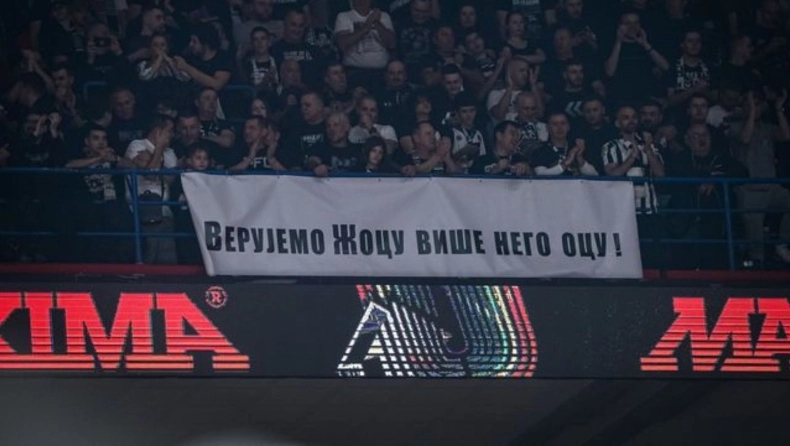 Παρτιζάν: Το εκπληκτικό πανό των οπαδών για τον Ομπράντοβιτς