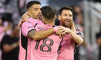 Πεντάρα η Ίντερ Μαϊάμι, από δύο γκολ Μέσι και Σουάρες