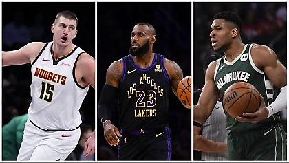 Λεμπρόν: «Δεν έχεις απάντηση για παίκτες όπως ο Γιόκιτς και ο Γιάννης»