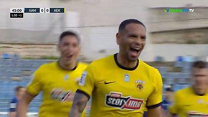 Ασταθής επέμβαση του Κοσέλεφ και 1-0 με Κάλενς στην τελευταία φάση του ημιχρόνου η ΑΕΚ