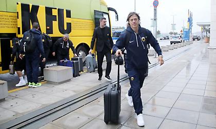 Φωτογραφίες από την αναχώρηση της ΑΕΚ για την Κύπρο