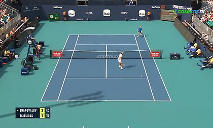 Τα highlights από το παιχνίδι του Τσιτσιπά με τον Σαποβάλοφ