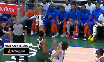 Ορεξάτος ο Γιάννης: Άρχισε από νωρίς τα καρφώματα κόντρα στους Θάντερ!