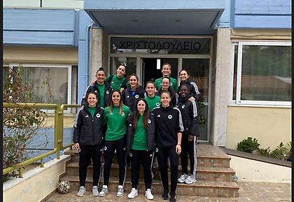 Επίσκεψη της γυναικείας ομάδας ποδοσφαίρου του Παναθηναϊκού στο Χριστοδούλειο