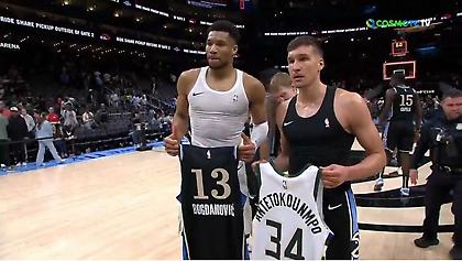 Αντάλλαξαν φανέλες Αντετοκούνμπο και Μπογκντάνοβιτς