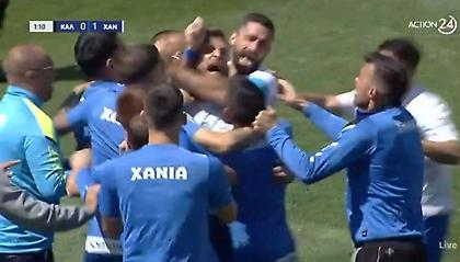 Προβάδισμα από τα... αποδυτήρια με δύο γκολ Μάναλη για τα Χανιά στην Καλαμάτα