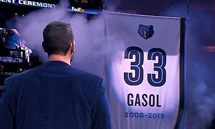 Συγκίνηση στην απόσυρση της φανέλας του Μαρκ Γκασόλ από τους Γκρίζλις