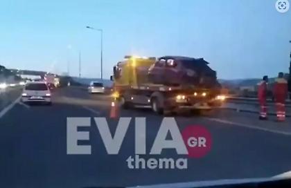 Σοβαρό τροχαίο πριν την υψηλή γέφυρα Χαλκίδας