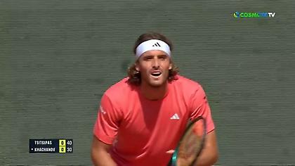 Πήρε το πρώτο σετ από τον Χατσάνοφ ο Τσιτσιπάς