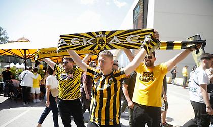 Το πάρτι έχει ξεκινήσει: Στιγμές από τη Νέα Φιλαδέλφεια και την OPAP Arena για τη γιορτή των 100 χρόνων της ΑΕΚ!