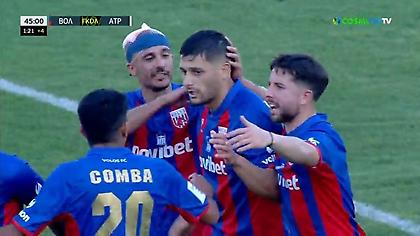 Ο Γκαρσία αστόχησε σε πέναλτι, αλλά πήρε το ριμπάουντ και ισοφάρισε για τον Βόλο