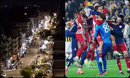 Τρομερό βίντεο: Σείστηκε ο Πειραιάς από τις κραυγές στην πρόκριση του Ολυμπιακού στην Πόλη!