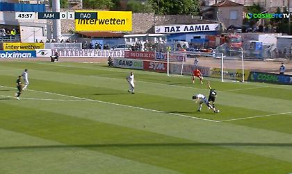 Τρομερή ενέργεια του Ιωαννίδη, ασίστ πάρε-βάλε στον Μπακασέτα για το 2-0 του Παναθηναϊκού στη Λαμία!