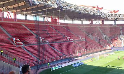 Χωρίς κόσμο οι κερκίδες των οργανωμένων του Ολυμπιακού με τη Λαμία