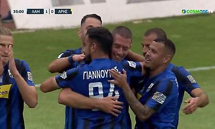 Προβάδισμα για Λαμία επί του Άρη με διπλό «χτύπημα» πριν το ημίχρονο!