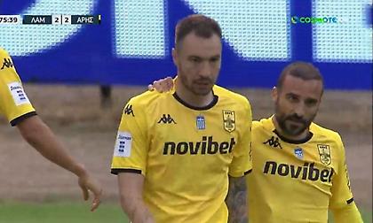 Τα γκολ Μορόν και Φατόρε μέσα σε δύο λεπτά που υπέγραψαν την ανατροπή του Άρη στη Λαμία