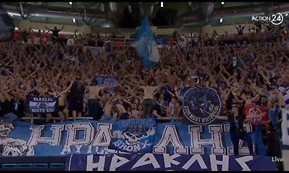 «Καυτή» ατμόσφαιρα στα Άνω Λιόσια από χιλιάδες φίλους του Πανιωνίου και του Ηρακλή!