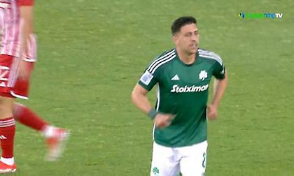 Ο Τζολάκης σταματά το δυνατό συρτό σουτ του Μπακασέτα