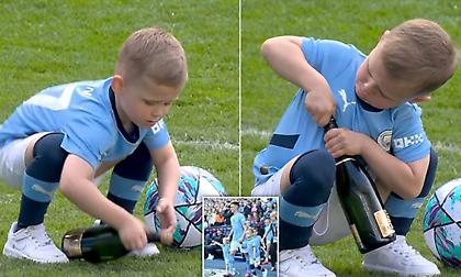 Ο 5χρονος γιός του Φόντεν πιάστηκε να παλεύει να ανοίξει μία σαμπάνια και έγινε… viral