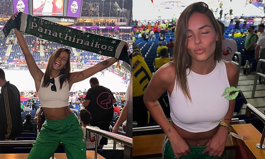 Ντύθηκε στα πράσινα και πανηγύρισε για τον Παναθηναϊκό η sexy Σοφιάννα