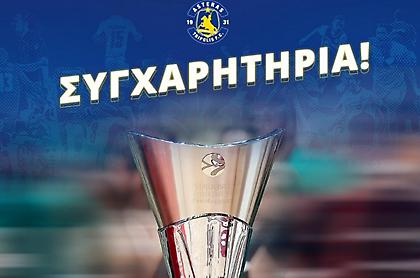 Συνεχάρη τον Παναθηναϊκό AKTOR για την 7η Ευρωλίγκα ο Αστέρας Τρίπολης
