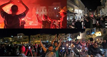 «Πρασίνισε» (και) η Σύρος: Οι έξαλλοι πανηγυρισμοί και η γιαγιά που έκλεψε τις εντυπώσεις και έγινε σύνθημα!