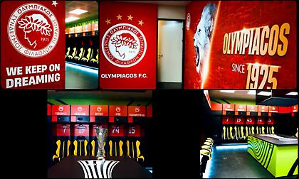 Πήραν… ερυθρόλευκο χρώμα τα αποδυτήρια της OPAP Arena (pics)