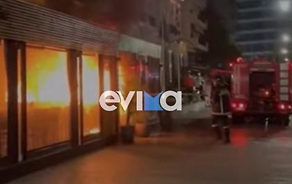 Eύβοια: Καφετέρια τυλίχθηκε στις φλόγες κατά την διάρκεια των πανηγυρισμών για τον Ολυμπιακό