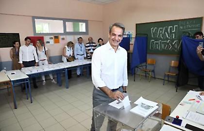 Στην Κηφισιά ψήφισε ο Κυριάκος Μητσοτάκης