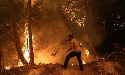 Μεγάλη φωτιά στη λεωφόρο Βάρης-Κορωπίου - Νέο μήνυμα από το 112: «Απομακρυνθείτε από Λαμπρικά προς Λεωφ. Αγίας Μαρίνας»