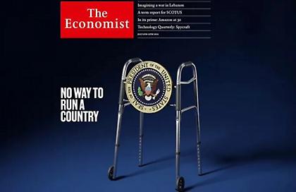 Εικόνα - σοκ του Economist για τον Μπάιντεν: Βάζει στη θέση του ένα «πι» και τον καλεί να αποσυρθεί