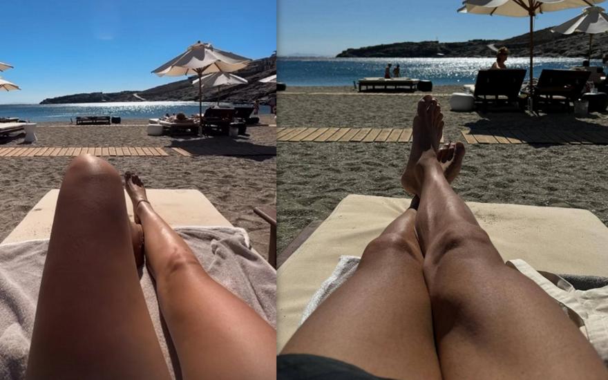 Οικονομάκου και Cerella δίπλα δίπλα στις ξαπλώστρες στην Τζια