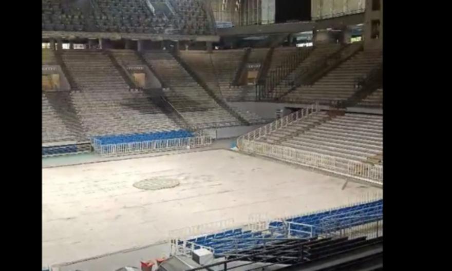 Οι εργασίες στο... νέο ΟΑΚΑ σε παρκέ, εξέδρες και cube!