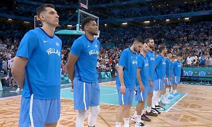 Η ανάκρουση του Εθνικού Ύμνου της Ελλάδας πριν το ματς με την Ισπανία!