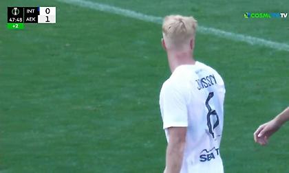 «Αγγίζει» το 2-0 η ΑΕΚ στις καθυστερήσεις του πρώτου ημιχρόνου