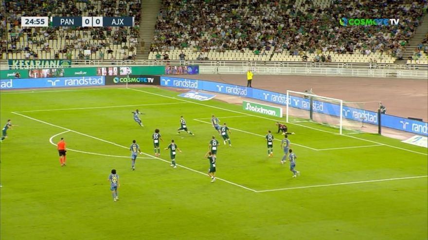 Παναθηναϊκός-Άγιαξ: Ωραία απόκρουση σε σουτ του Μπεργκχάους ο Ντραγκόφσκι