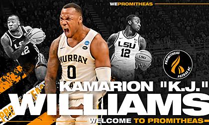 Στον Προμηθέα ο 23χρονος Αμερικανός φόργουορντ Κέι Τζέι Γουίλιαμς