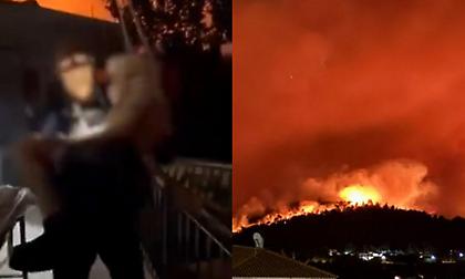 Δραματικό βίντεο διάσωσης ηλικιωμένης από τις πυρκαγιές της Αττικής!